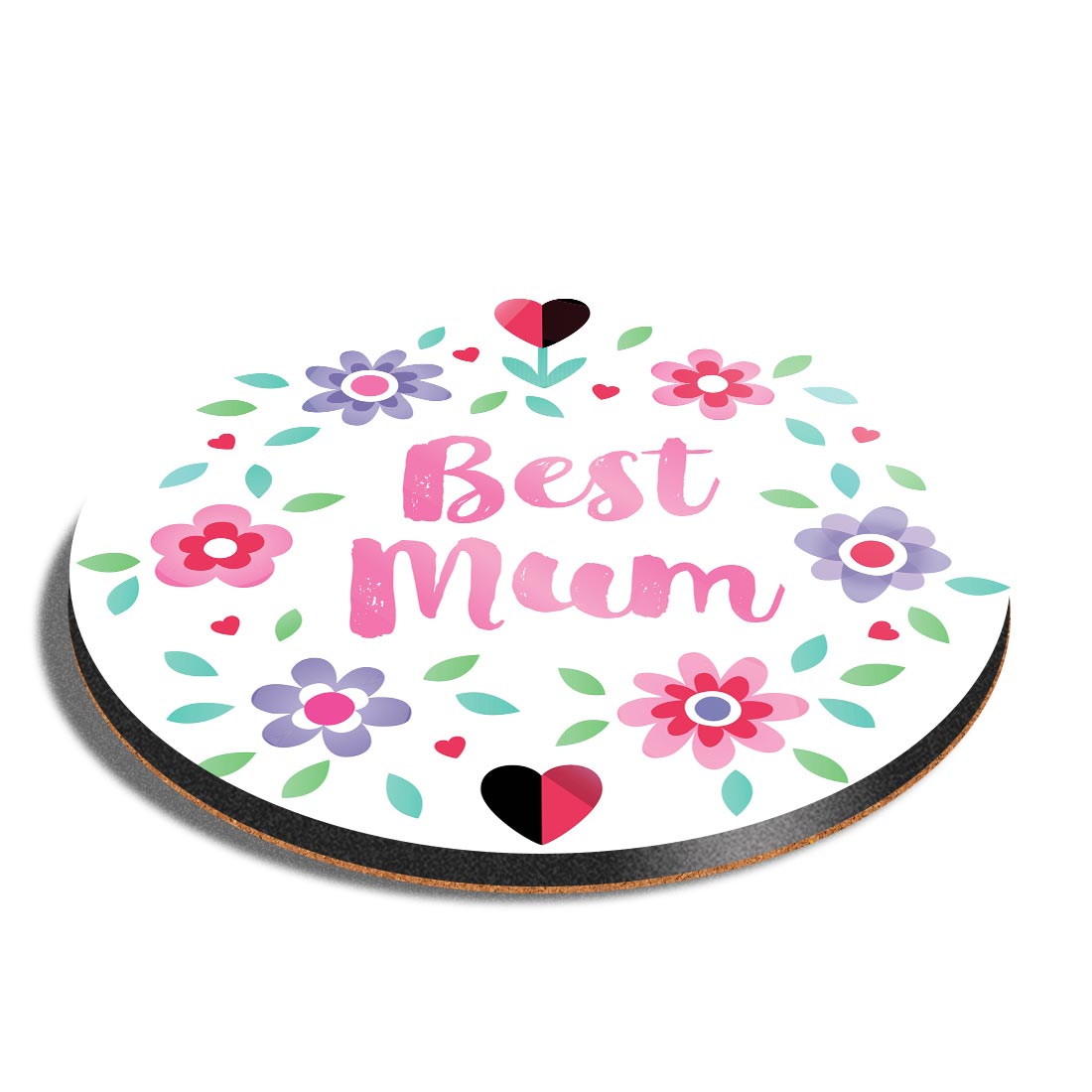 Round MDF Coaster Best Mum Spring Flowers 60539 eBay