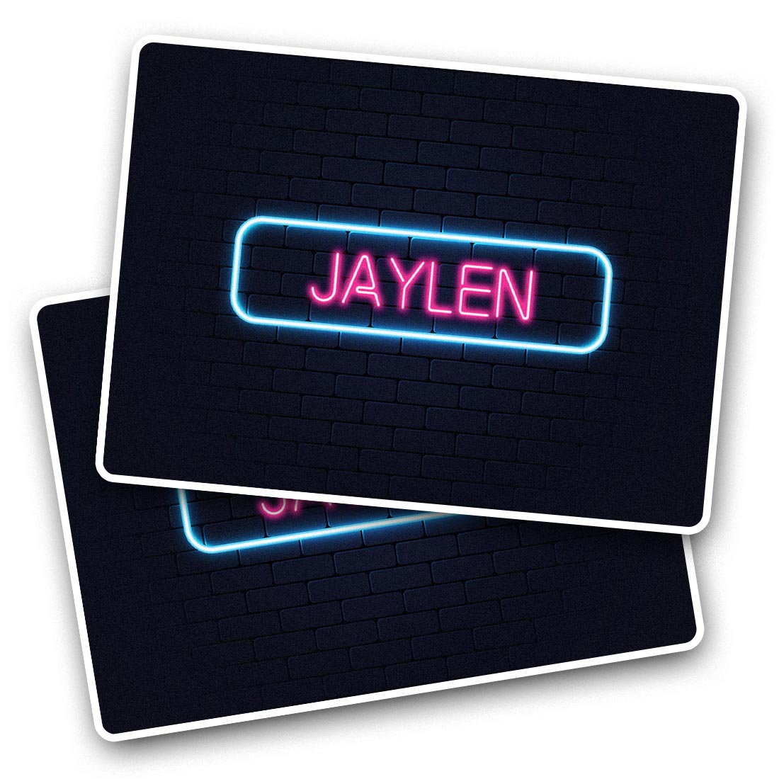 2x Vinyl Sticker Neon Sign Design Jaylen Name #352050 | eBay