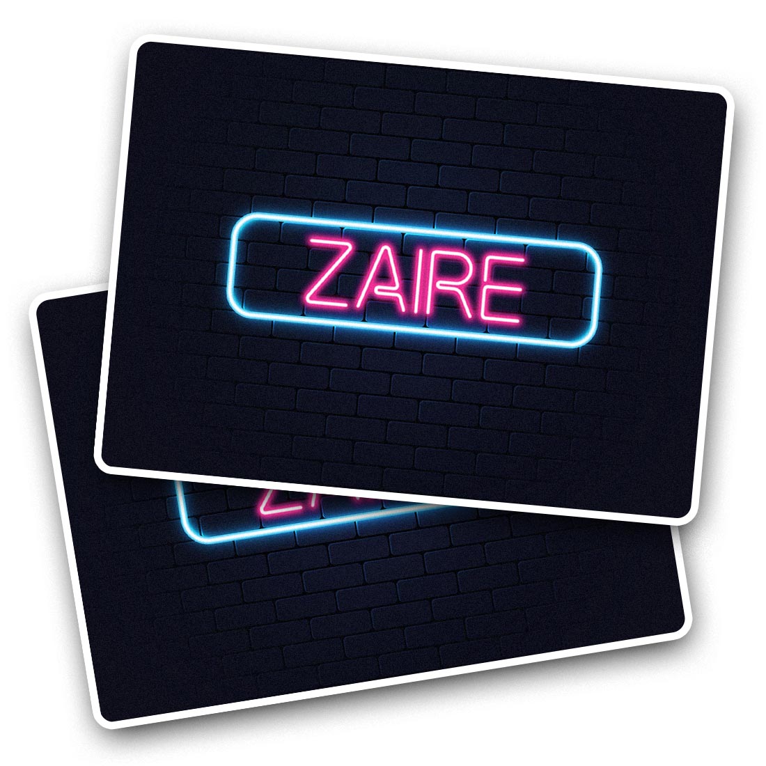 2x Vinyl Sticker Neon Sign Design Zaire Name #352617 | eBay