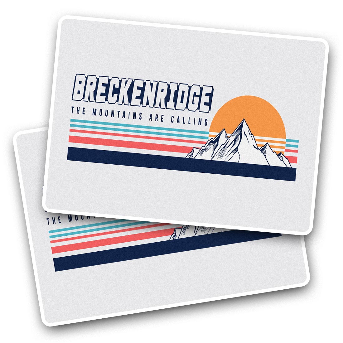 2x Vinyl Sticker Retro Breckenridge Ski Mountains Skiing #59044 | eBay