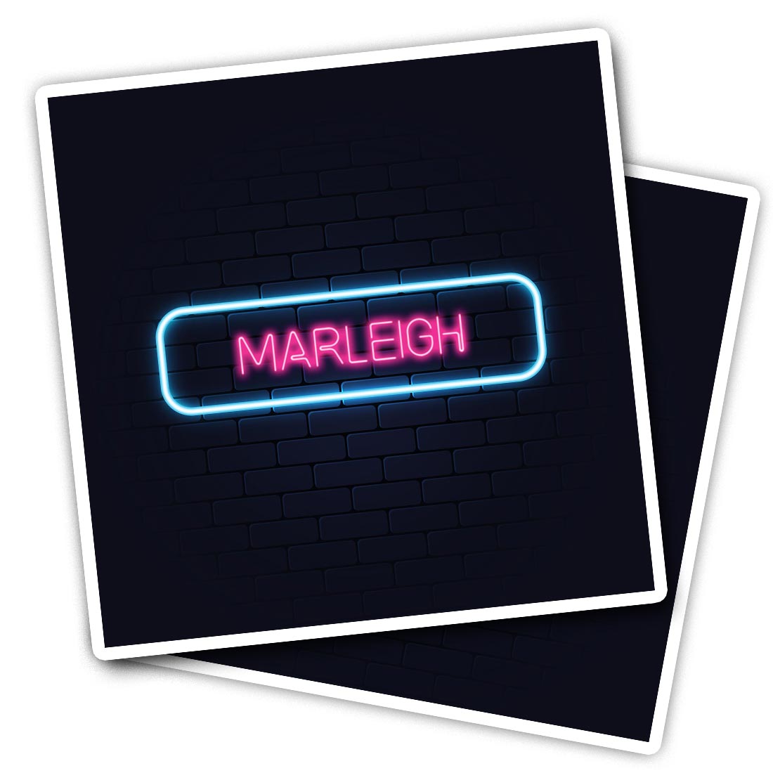 2x Vinyl Stickers Neon Sign Design Marleigh Name #353317 | eBay