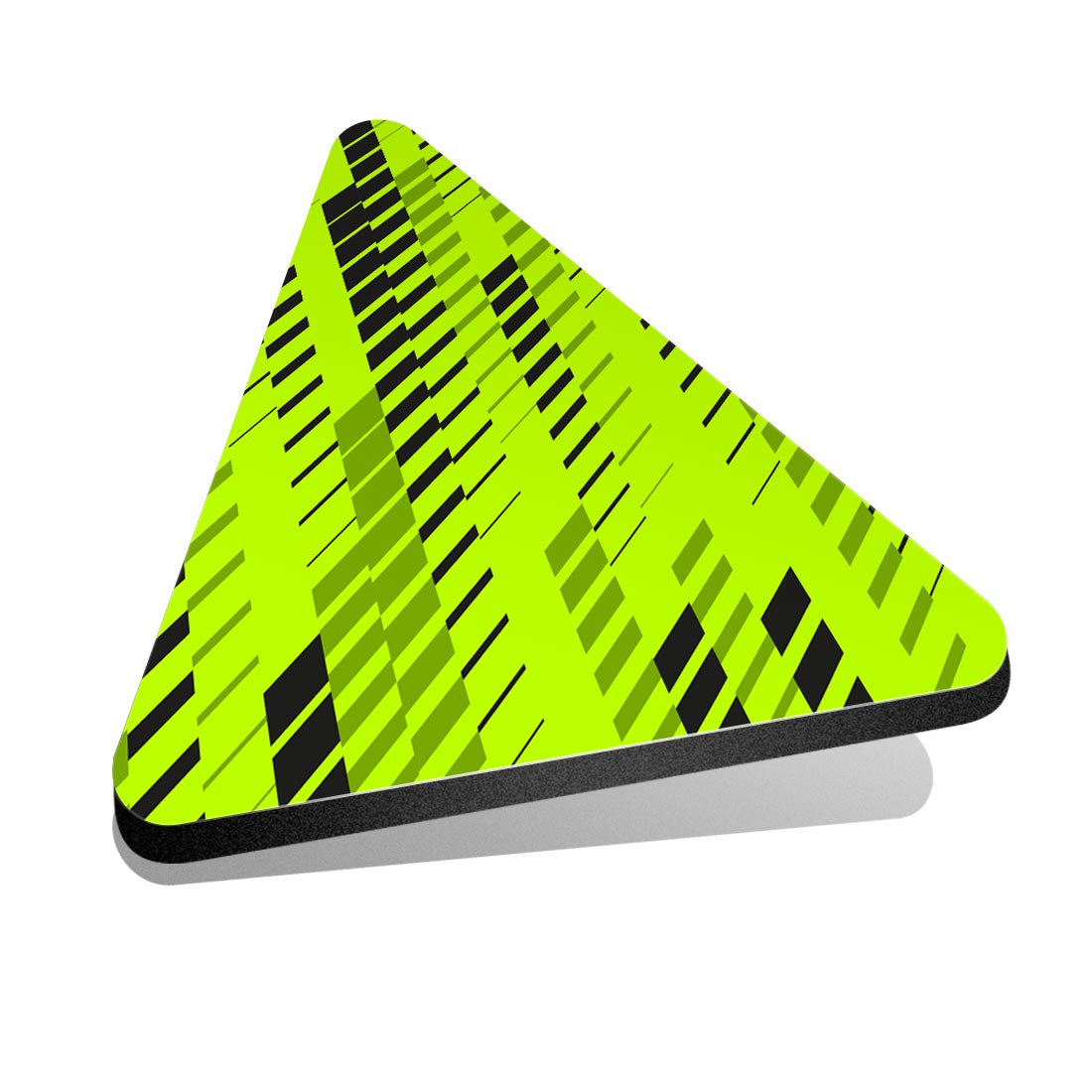1x Triangle Fridge MDF Magnet Abstract Green Tech Pattern #50024 - Picture 1 of 1