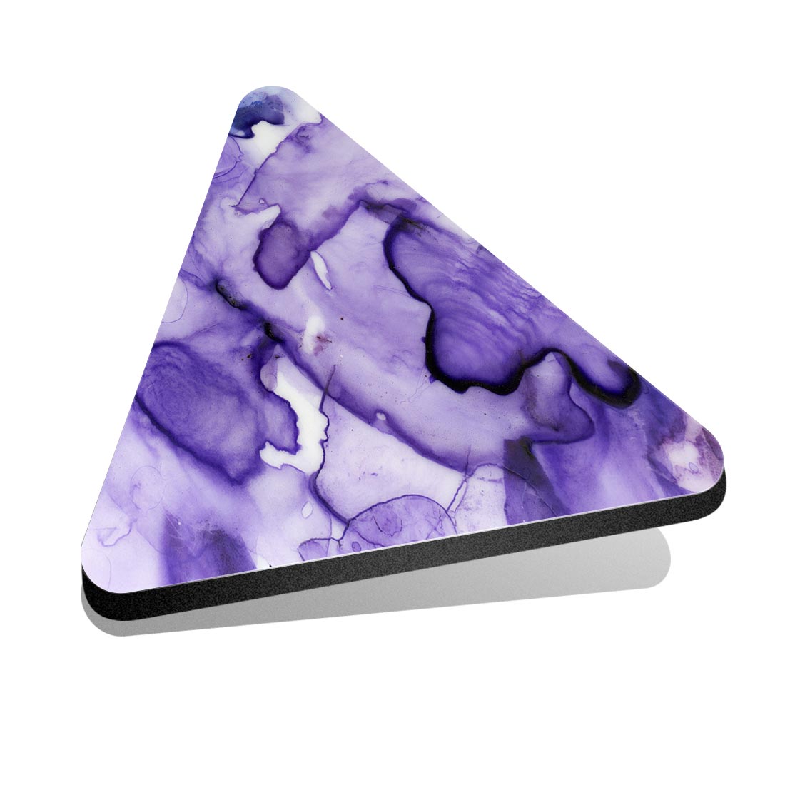 1x Triangle Fridge MDF Magnet Abstract Purple Violet Ink Art #50029 - Picture 1 of 1
