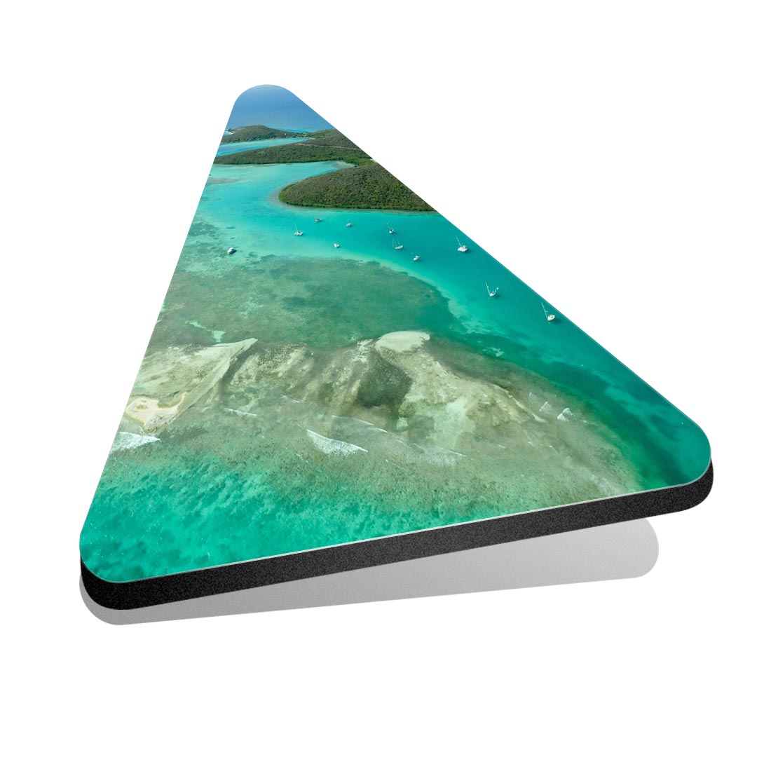 1x Dreieck Kühlschrank MDF Magnet Luftaufnahme Culebra Puerto Rico #50043 - Bild 1 von 1