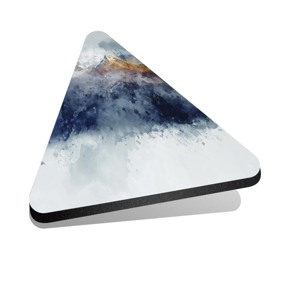 1x Triangle Fridge MDF Magnet Abstract Art Watercolour Mountains #52570 - Picture 1 of 1