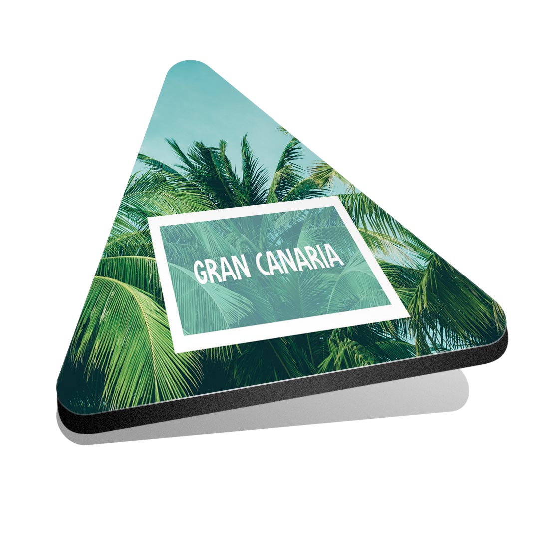 1x magnete frigorifero triangolo MDF spiaggia tropicale Gran Canaria #60980 - Foto 1 di 1