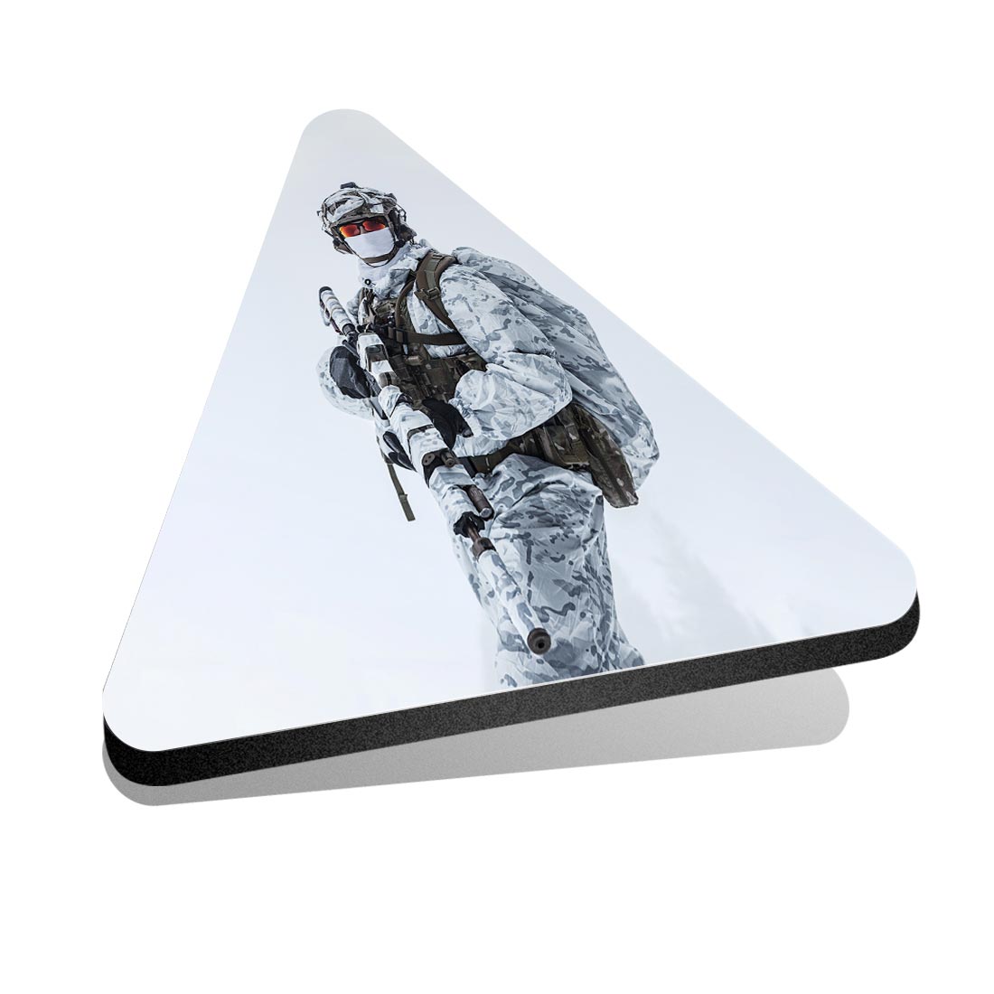 1x Triangle Fridge MDF Magnet Armed Forces Snow Warfare Army SAS #63006 - Picture 1 of 1