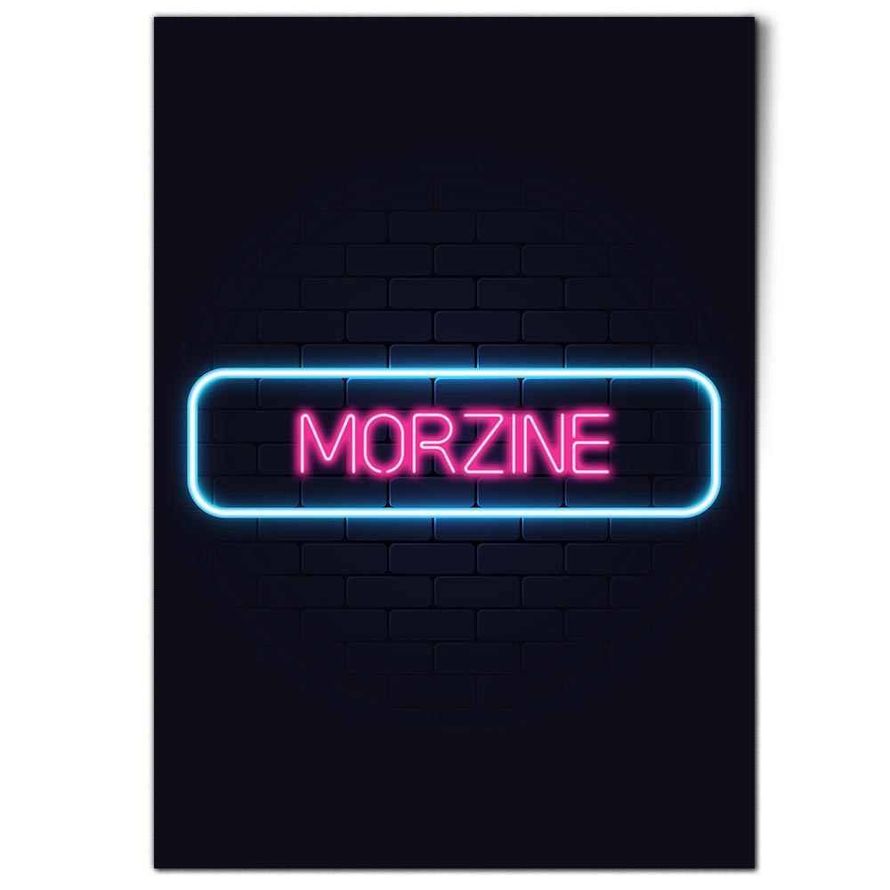 1x Vertical Poster Neon Sign Design Morzine Commune France #350459 | eBay