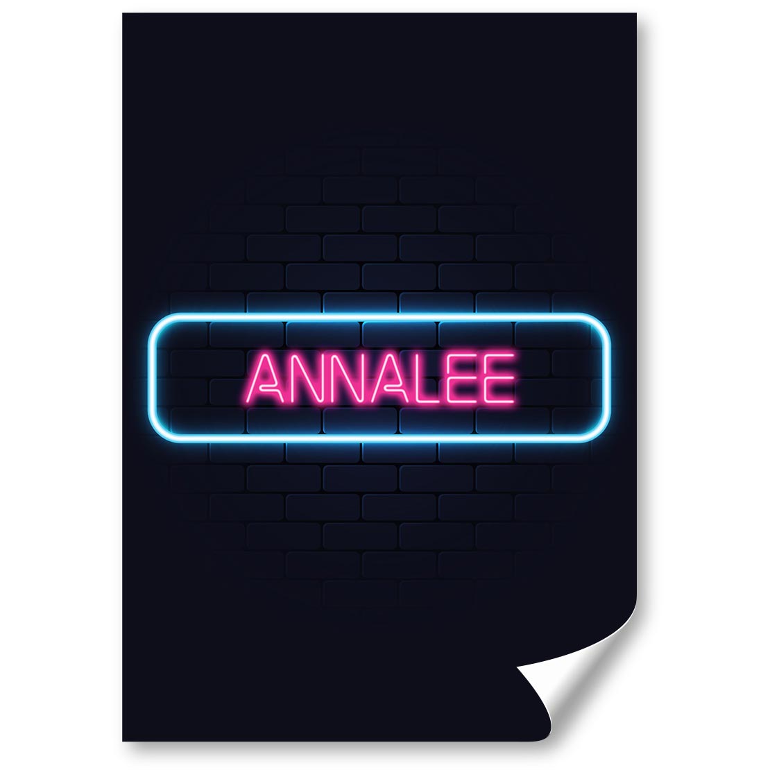 1x Vertical Poster Neon Sign Design Annalee Name #352740 | eBay