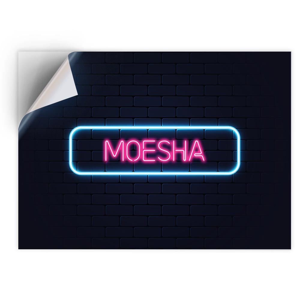 1x Vinyl Sticker Neon Sign Design Moesha Name #353359 | eBay