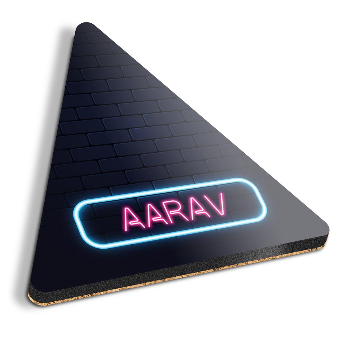 Triangle MDF Coaster Neon Sign Design Aarav Name #351565 | eBay