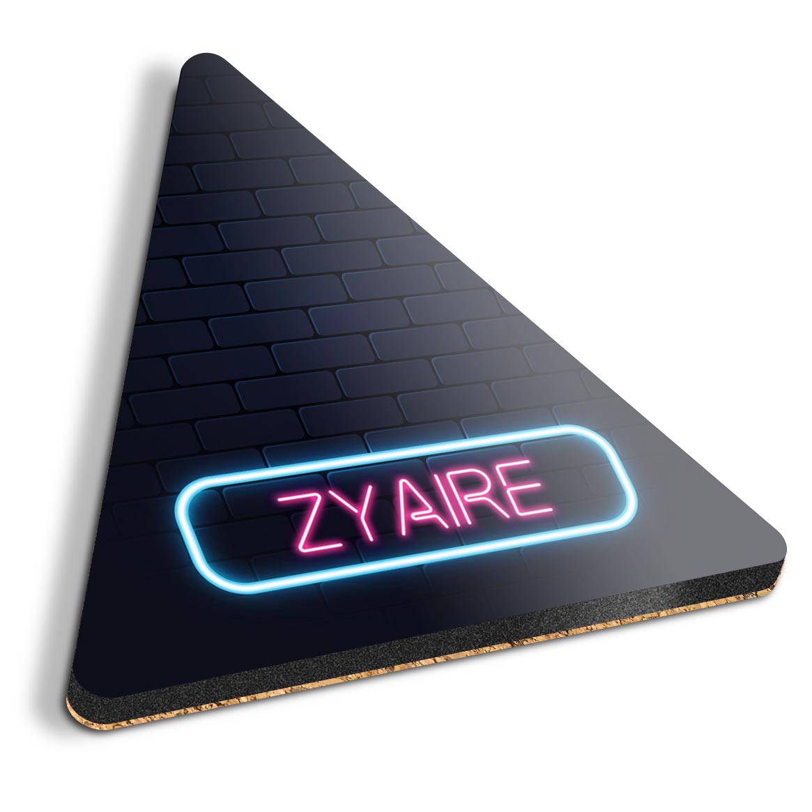 Triangle MDF Coaster Neon Sign Design Zyaire Name #352630 | eBay