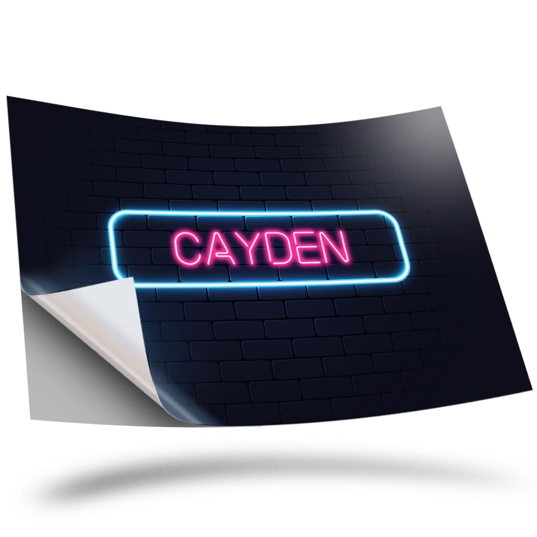 1x Vinyl Sticker Neon Sign Design Cayden Name #351753 | eBay